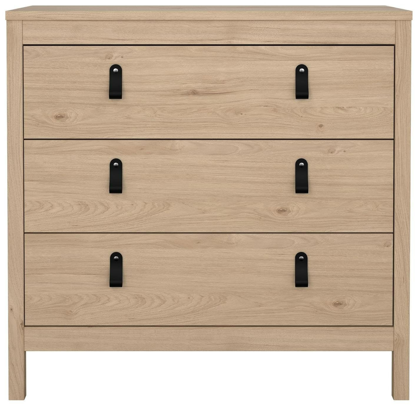 Tvilum Madrid 3 Drawer Chest - Oak  | compact drawer unit