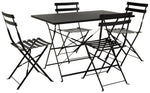 Habitat Eve 4 Seater Folding Metal Patio Set - Black (B+)