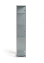 Home 1 Door Glass Display Cabinet - Silver | Modern Home Showcase