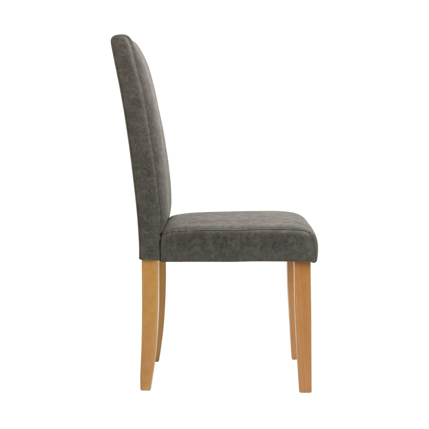 Home Pair of Faux Leather Dining Chair - Charcoal | Set of 2 modern chairs