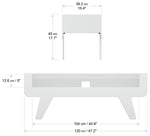 AVF TV Stand With Storage in Satin White - Up to 50 Inch TV Unit - 120cm Wide