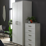 Home Oslo 2 Door Wardrobe - White | Scandinavian Interior Style