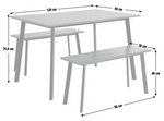 Railo Walnut Dining Table & 2 Walnut Benches | Wooden Dining Room Furniture Set