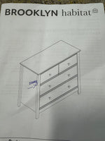 Brooklyn 4 Drawer Chest - Green (B Grade)