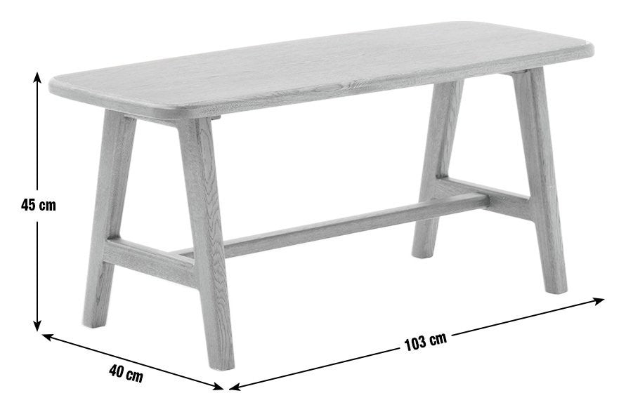 x Scion Esala Oak & Wood Veneer Dining Bench | Mid-century modern bench