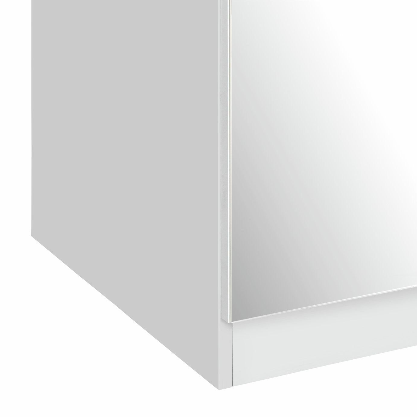 Munich 2 Door Mirror Wardrobe - White | 2 door mirror wardrobe