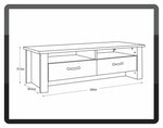 Ohio Coffee Table - Oak Effect Living Room Table Storage Shelf Modern Furniture