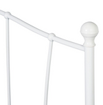 Fleur Small Double Metal Bed Frame - White | Bedroom Furniture for Teen or Guest