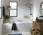 3mm Framed Bath Screen White | Toughened Glass Shower Panel Bath Screen