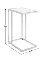 Boutique C Shaped Table Marble Effect | Side Table Sofa End Table Furniture