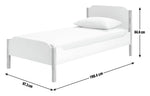 Habitat Nico Single Wooden Bed Frame - White & Pine