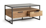 Nomad Oak Veneer Coffee Table - Natural | Stylish Lounge Centerpiece