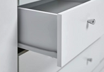 Home Malibu 4 Door 3 Drawer Mirror Wardrobe - White