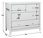 Brooklyn 4 Drawer Chest- Grey | Grey dresser