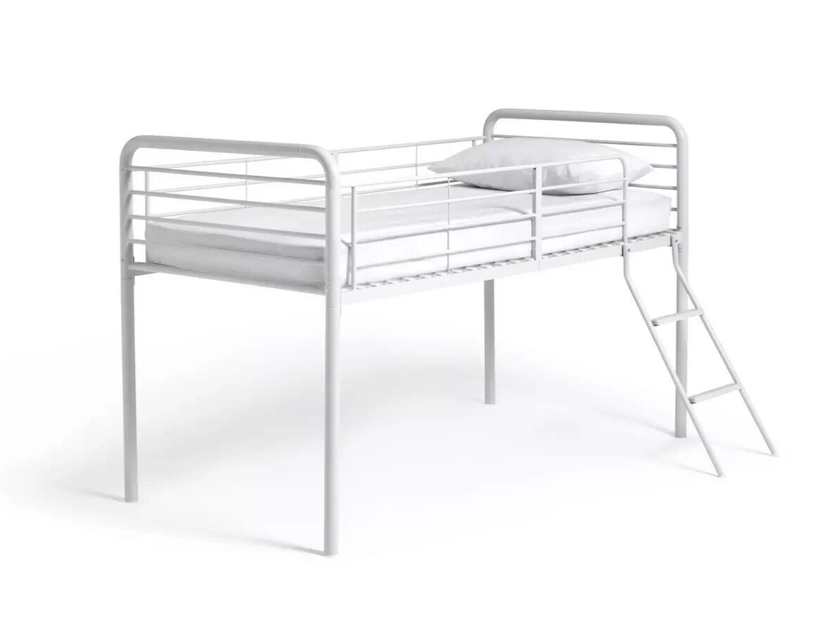 Jo Mid Sleeper Bed Frame - White