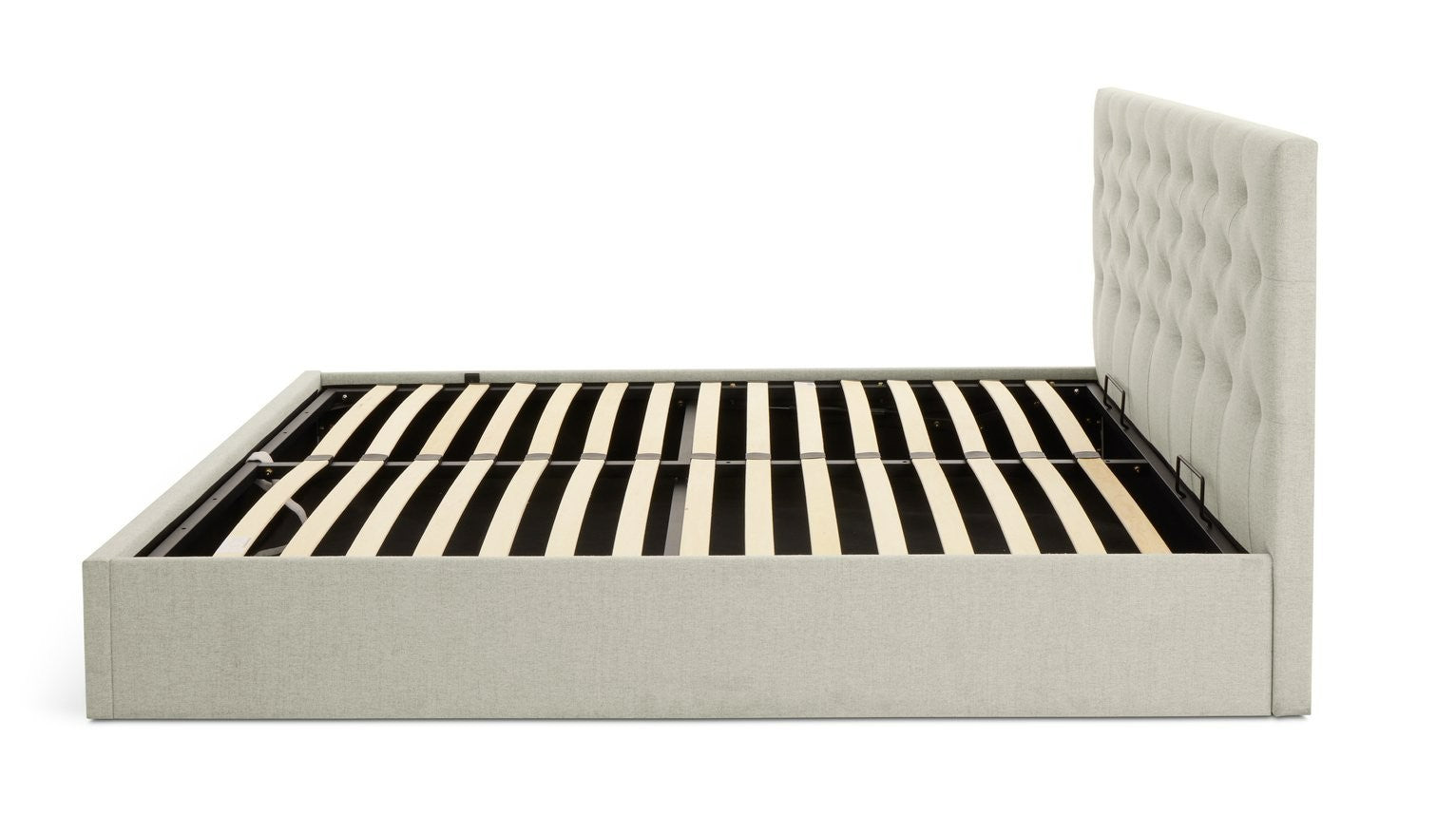 Halstead Small Double End Lift Ottoman Bed - Cream | Practical Lift Access