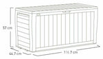 Keter Marvel Plus 270L Garden Storage Box - Grey | Outdoor Storage