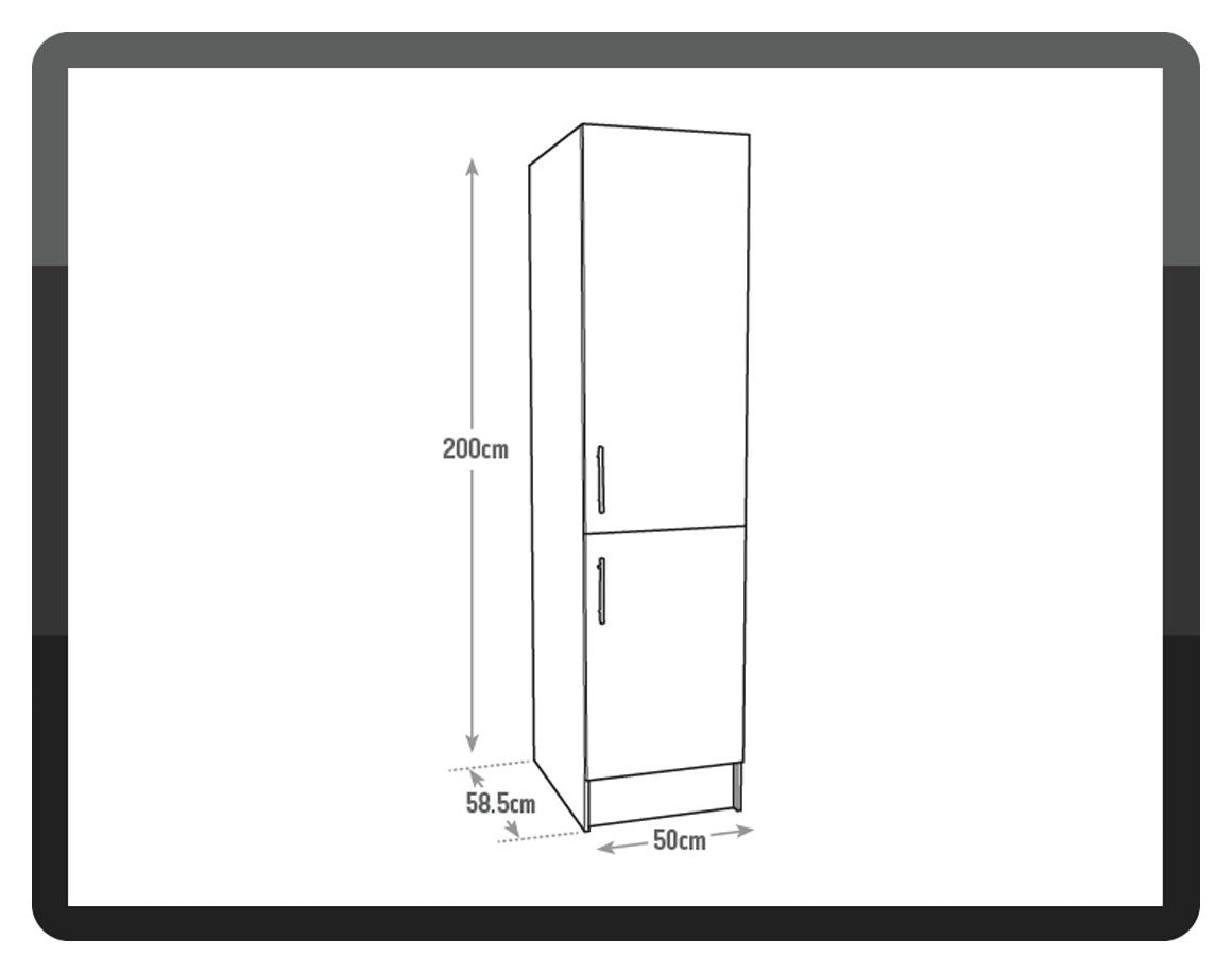 Home Athina 500mm Fitted Kitchen Tall Unit -Green | Vertical Kitchen Storage
