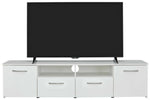 Home Hayward 2 Door TV Unit - White Gloss | Modern Stylish TV Stand Living Room