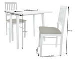 Kendal Wooden Extending Dining Table 2 Chairs Oak White Wash Effect for Kitchen