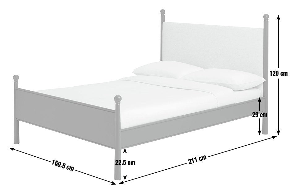 x Morris & Co. Kingsize Bed Frame - Green | Elegant Upholstered Comfort