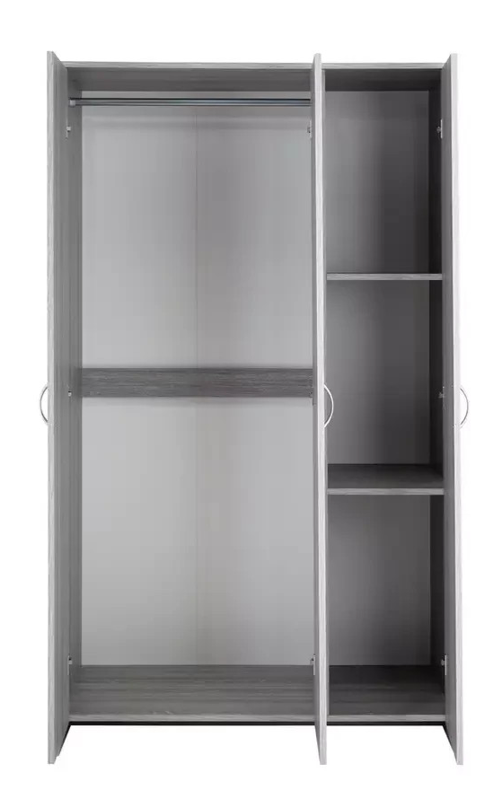 Home Seville 3 Door Wardrobe - Grey Oak Effect ( B Grade 1096)
