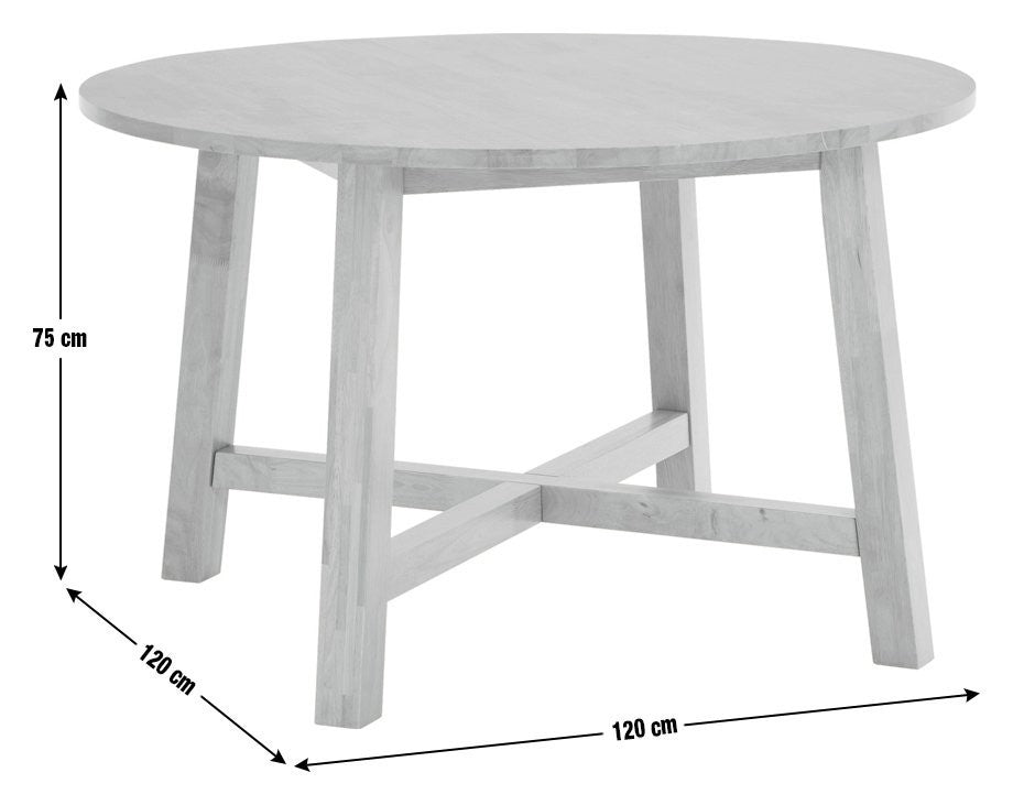 Trieste Round 4 Seater Dining Table - Walnut | Stylish wooden dining table