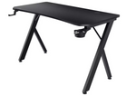 Trust GXT700 Omnius Gaming Desk - Black | Gaming Table Cup Holder Headset Hook