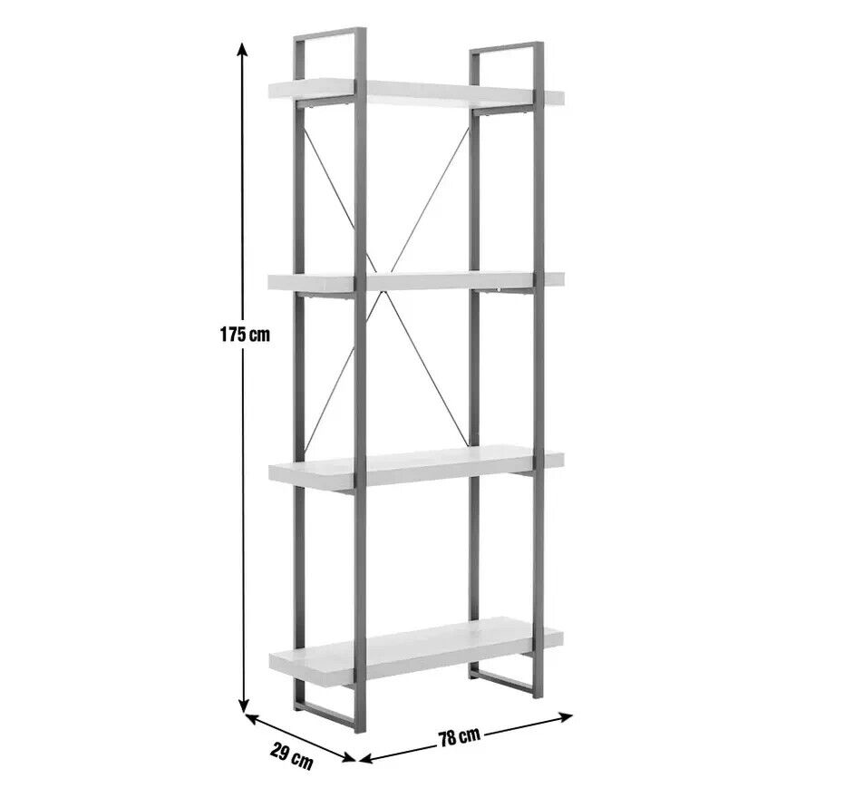Habitat Loft Living Tall Steel Bookcase - Oak