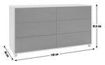 Habitat Koda 3+3 Drawer Chest - Black
