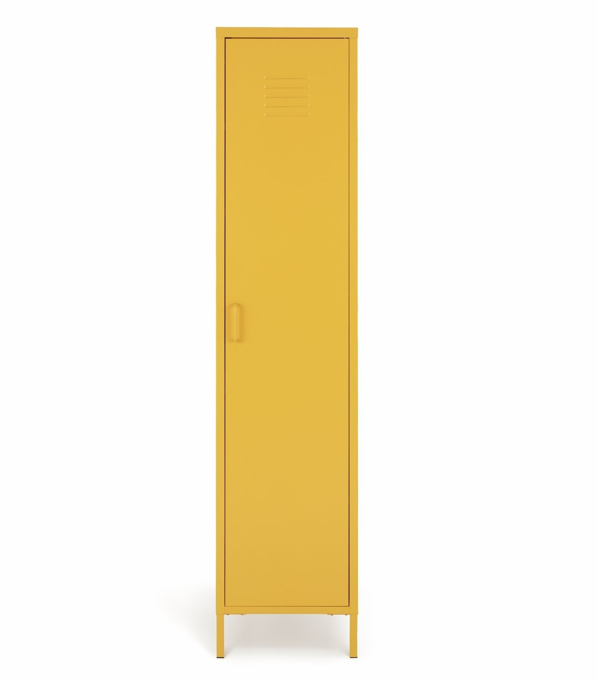 Tall 1 Door 4 Shelf Locker - Mustard | Vibrant Color Accent