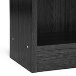 Maine Deep 6 Shelf Bookcase - Shelving Storage Unit Display Cabinet - Black