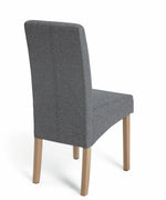 Pair of Midback Skirt Tweed Fabric Dining Chairs | Elegant Kitchen Accent