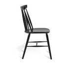Habitat Talia Pair of Solid Wood Dining Chairs - Black