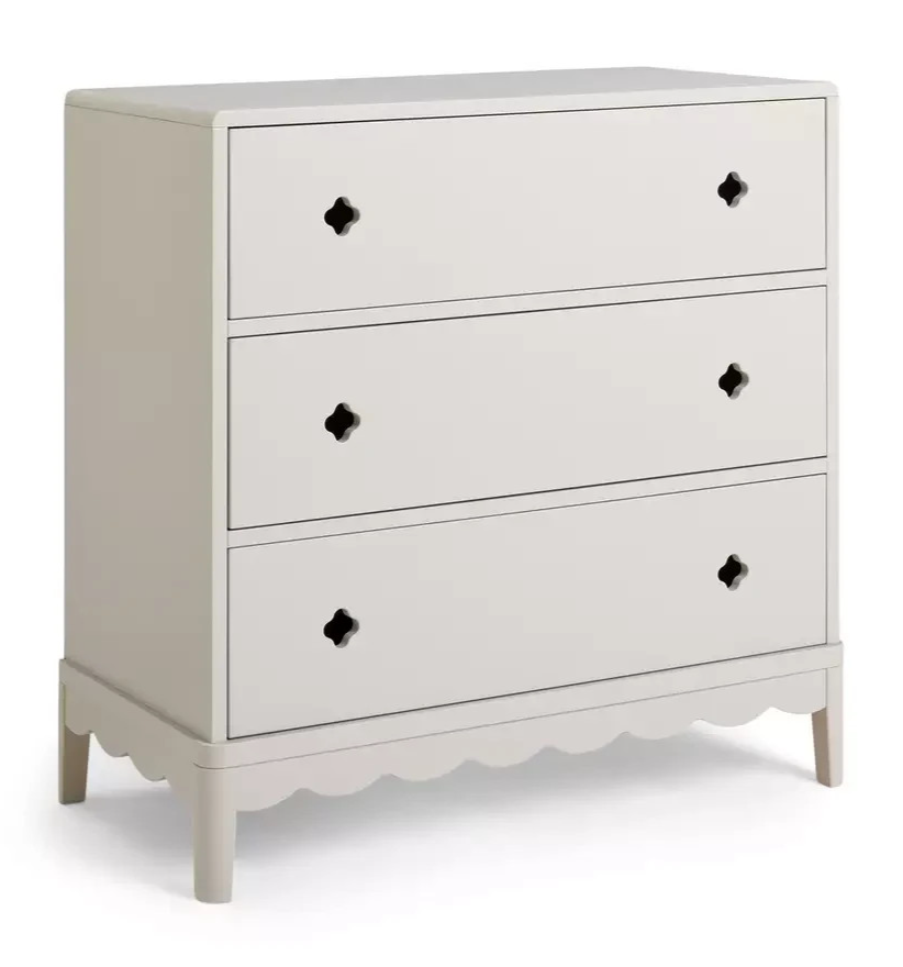 Serena 3 Drawer Chest of Drawers Ivory | Children's Bedroom Storage Furniture