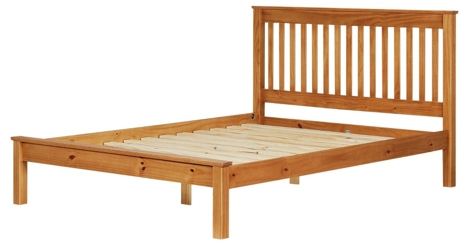 Aspley Small Double Wooden Bed Frame - Oak Stain
