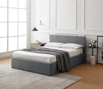 Home Heathdon Small Double Ottoman Bed Frame- Grey | Lift-up bed frame grey