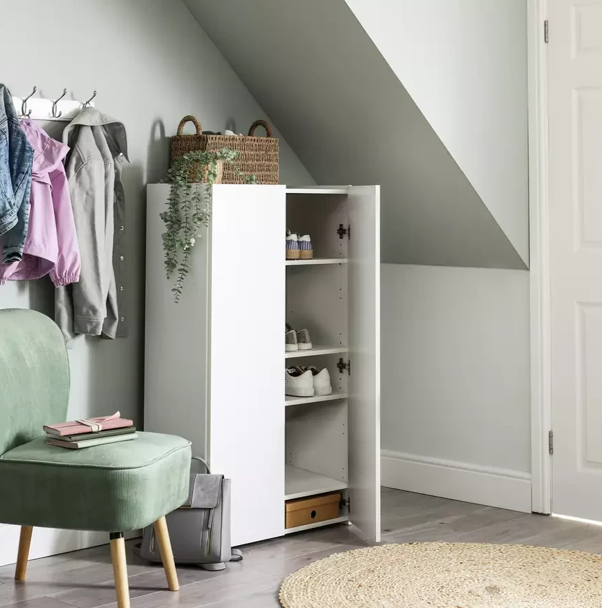 Seville Shoe Storage Cabinet - White