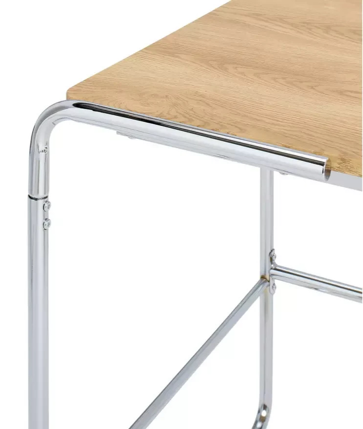 Albers Chrome Office Desk Natural | Modern Home Office Workstation Desk