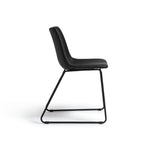 Joey Pair of Faux Leather Dining Chairs - Black | Modern dining chairs