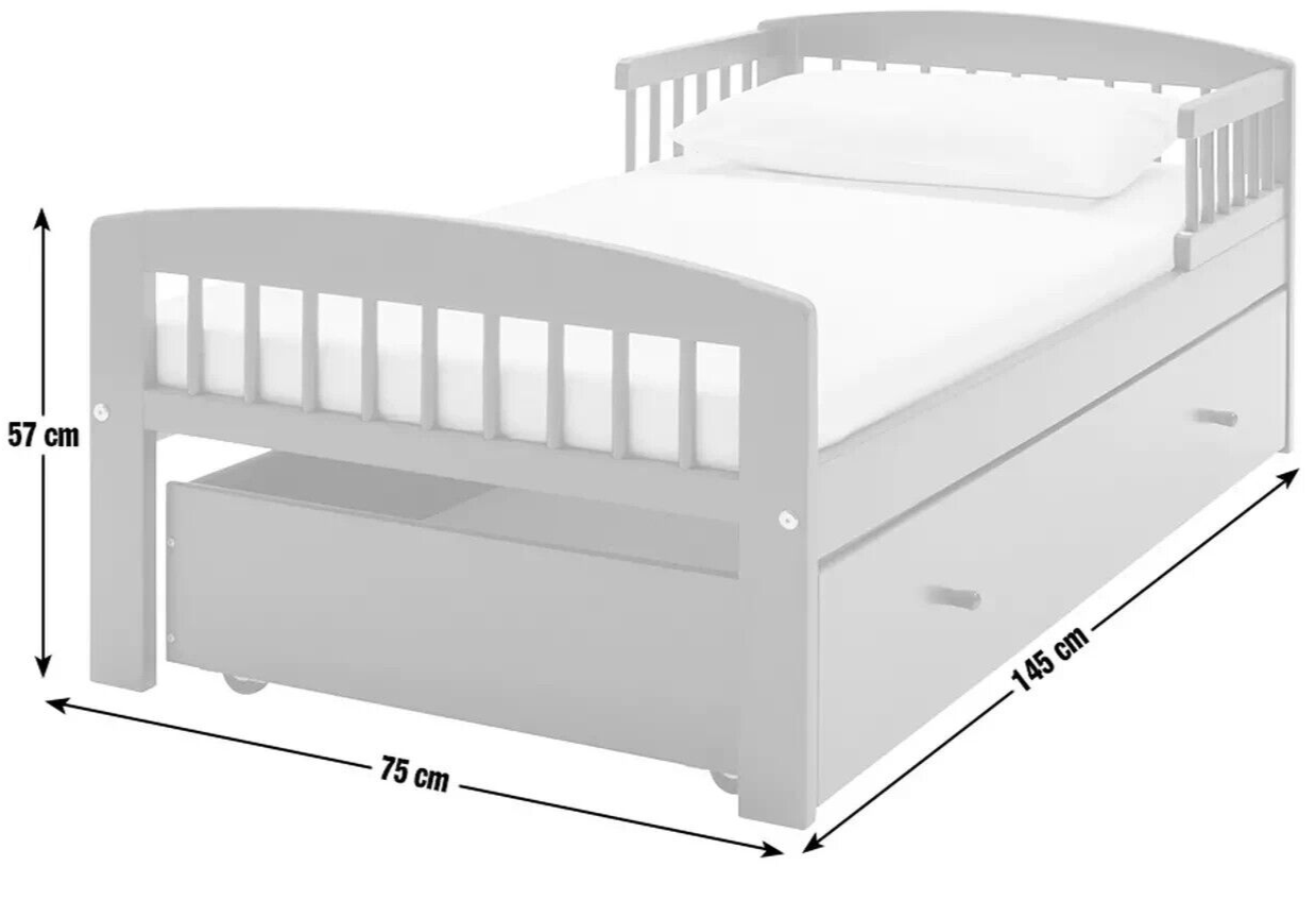 Jesse Toddler Bed With Drawer - Ink Blue