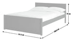 Home Jenson Double Wooden Bed Frame - Grey | Minimalist Looks Bed