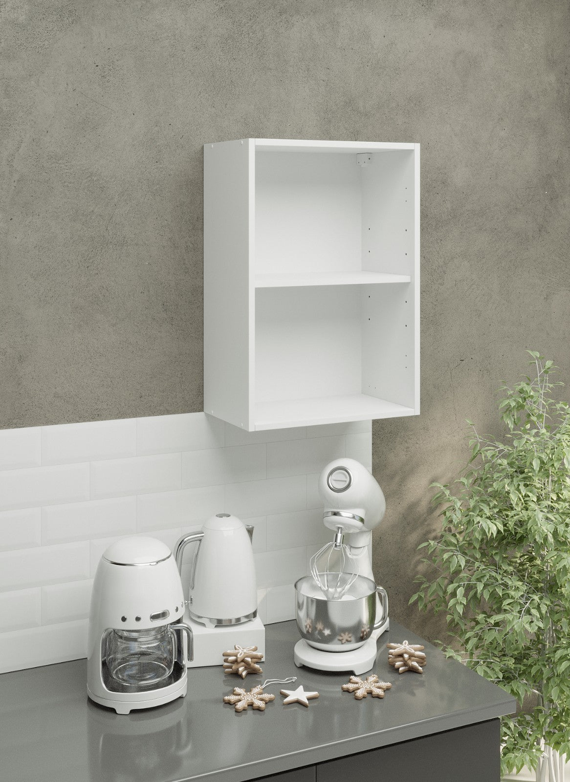 JD Greta Kitchen Wall Unit 500mm Kitchen Cabinet - White Matt (A-)
