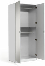 Munich 2 Door Mirror Wardrobe - White | 2 door mirror wardrobe