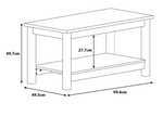 Winchester Coffee Table - Cream | Modern Living Room Table with Storage Shelf