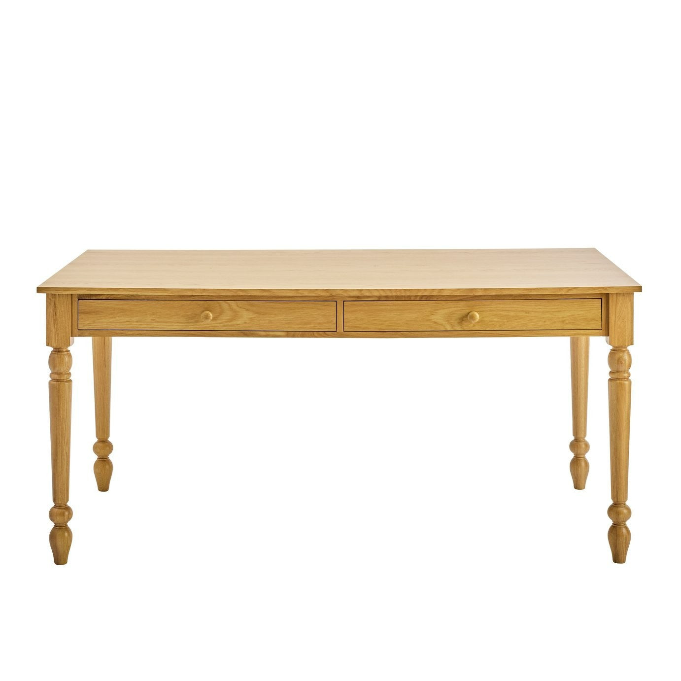 Home Bess Solid Wood 6 Seater Dining Table - Oak | Modern Family Dining