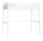 Home Riley High Sleeper Metal Bed Frame - White | Modern Teen Interior