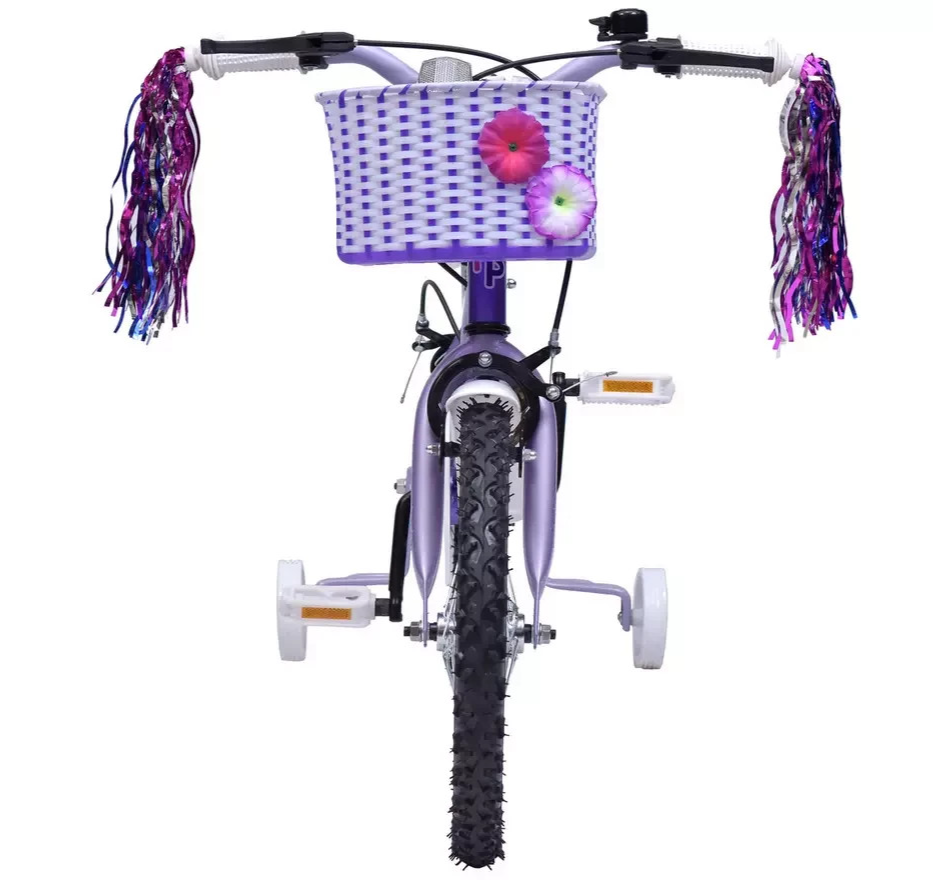 Pedal Pals Glitter 16 Inch Kids Mountain Bike Purple | Children’s Bicycle Bike