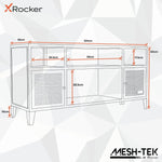 X Rocker Mesh-Tek 2 Door TV Unit - Black & Red