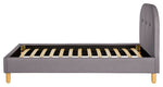 Elin Single Fabric Bed Frame - Light Grey | Calm Neutral Aesthetic